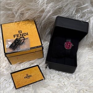 Fendi Black and Pink Men's Watch
